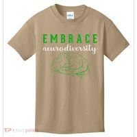Embrace Neurodiversity ADHD Autism Awareness Kids T-Shirt thumb 0
