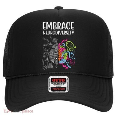Embrace Neurodiversity Colorful Brain Hat