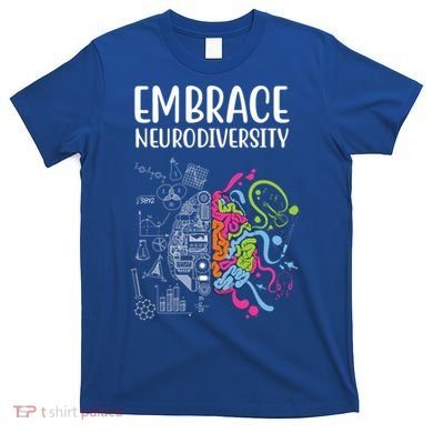 Embrace Neurodiversity Colorful Brain T-Shirt