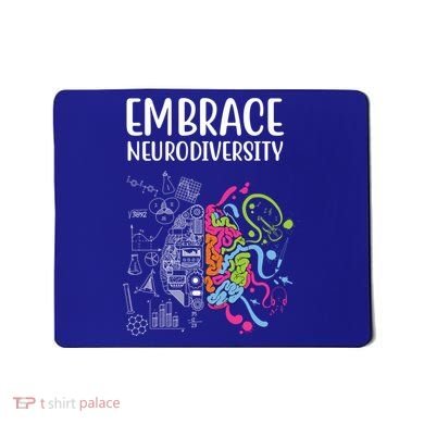 Embrace Neurodiversity Colorful Brain Mousepad
