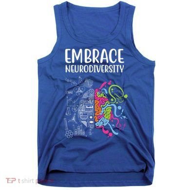 Embrace Neurodiversity Colorful Brain Tank Top