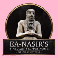 Ea NasirS Copper Ingots Funny Bronze Age History Meme Coaster thumb 2