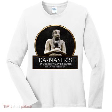 Ea NasirS Copper Ingots Funny Bronze Age History Meme Women's Long Sleeve Shirt