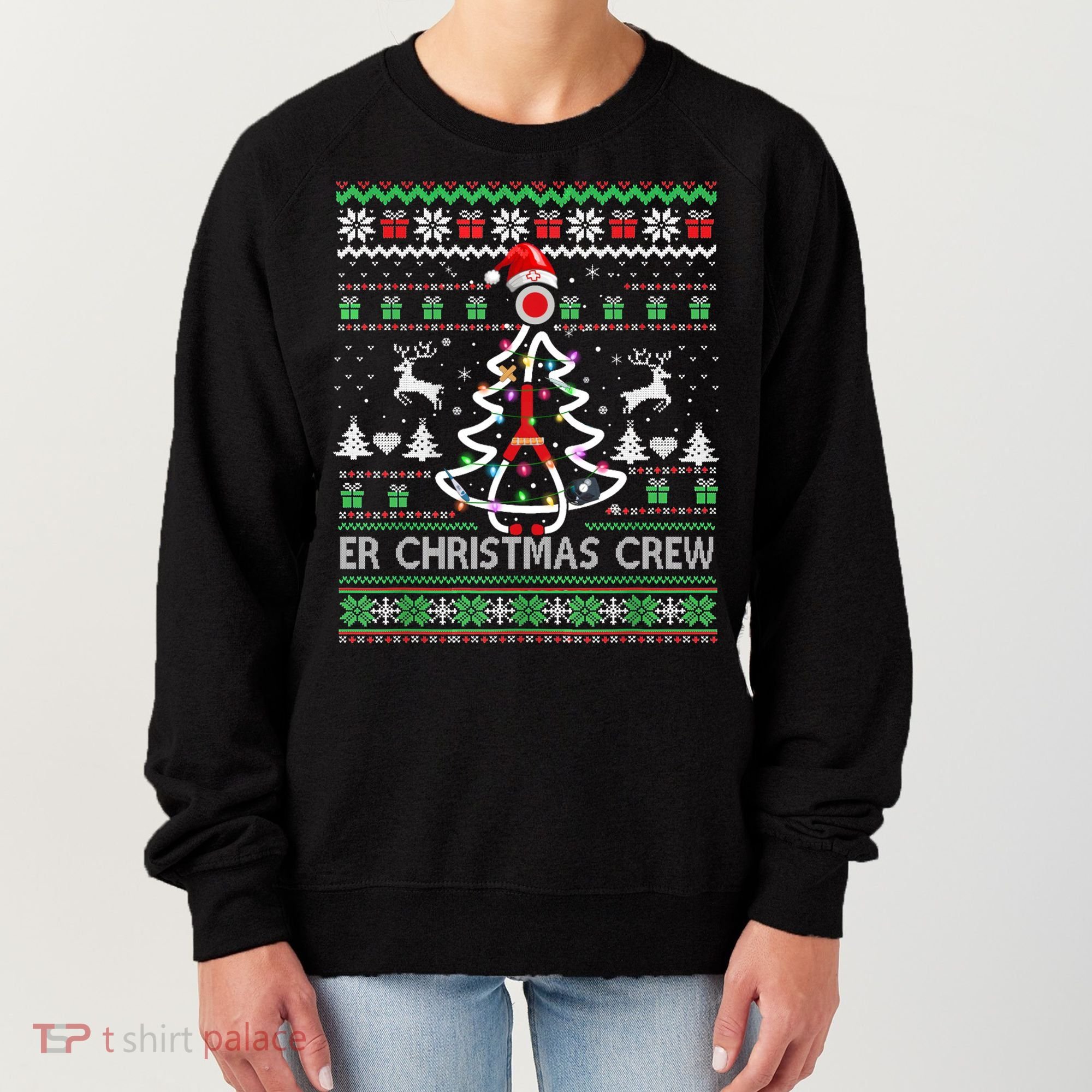 Er Nurse Christmas Crew Emergency Room Icu Nursing Squad Gift Women's Sweatshirt