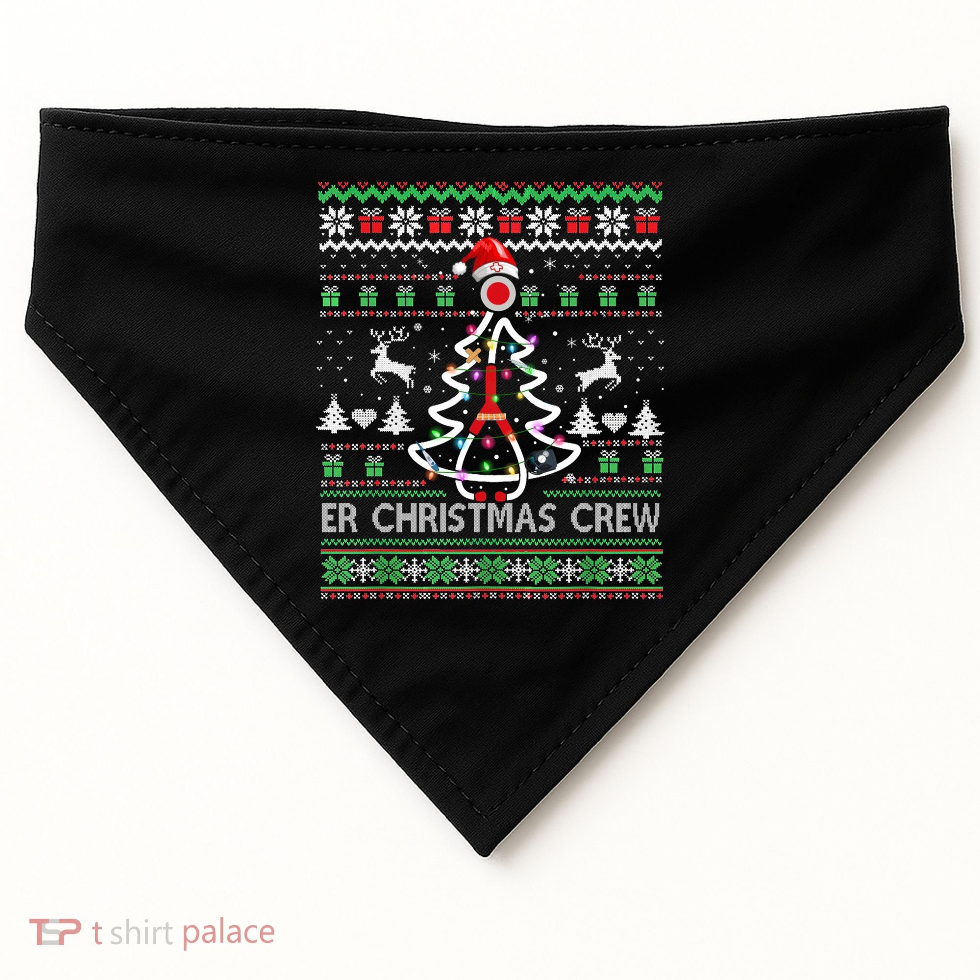 Er Nurse Christmas Crew Emergency Room Icu Nursing Squad Gift USA-Made Doggie Bandana