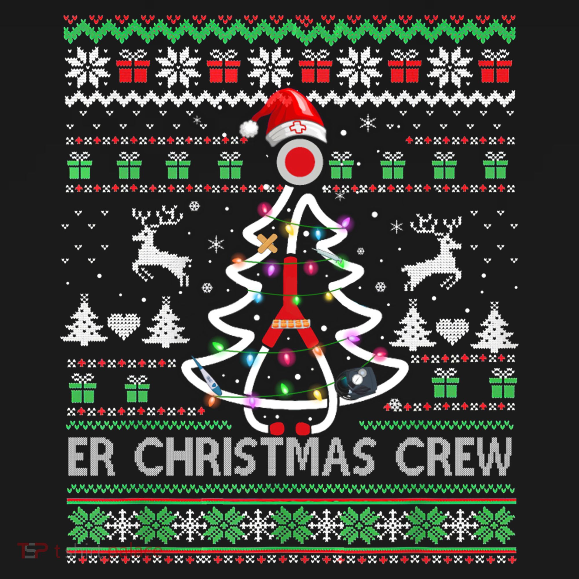 Er Nurse Christmas Crew Emergency Room Icu Nursing Squad Gift USA-Made Doggie Bandana
