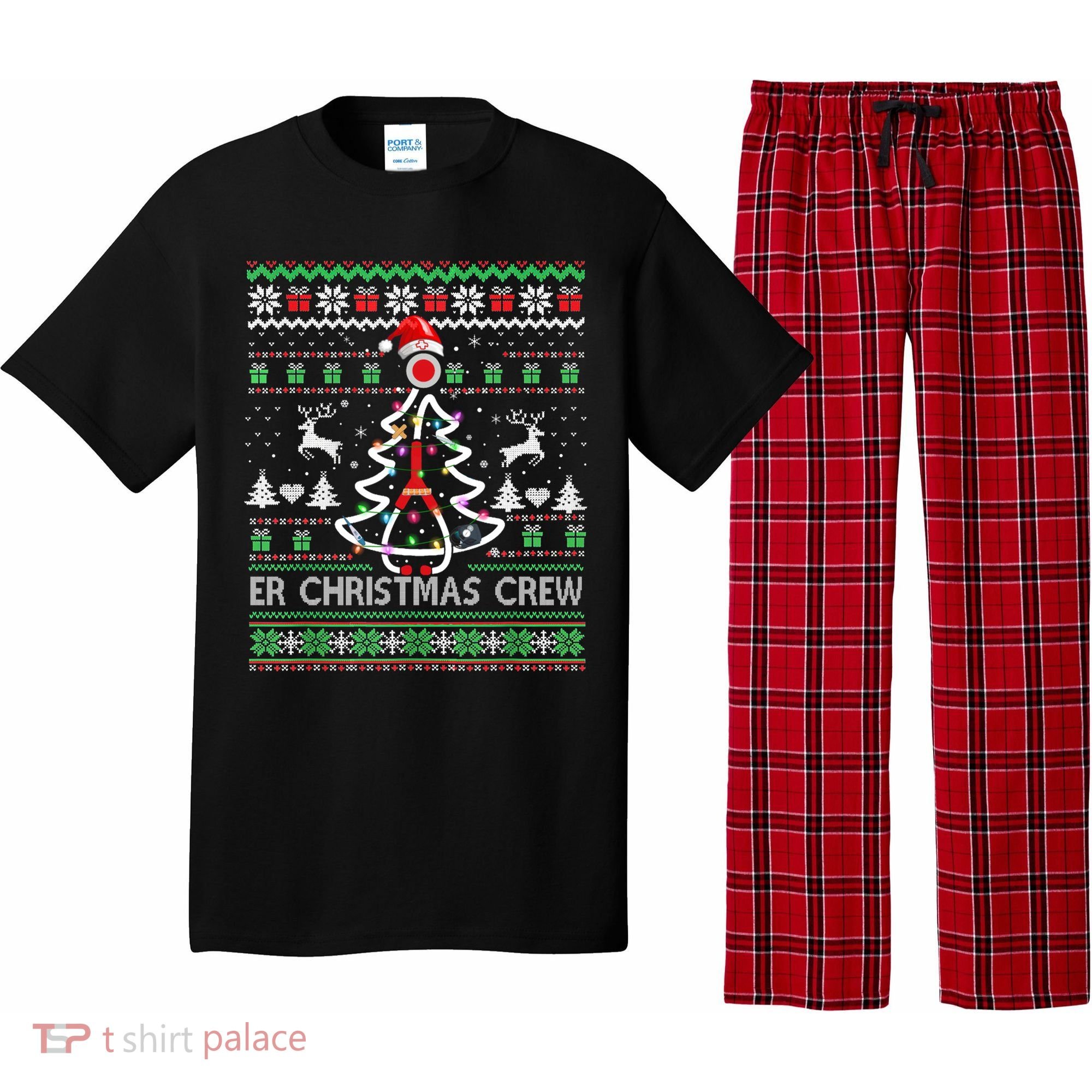 Er Nurse Christmas Crew Emergency Room Icu Nursing Squad Gift Pajama Set