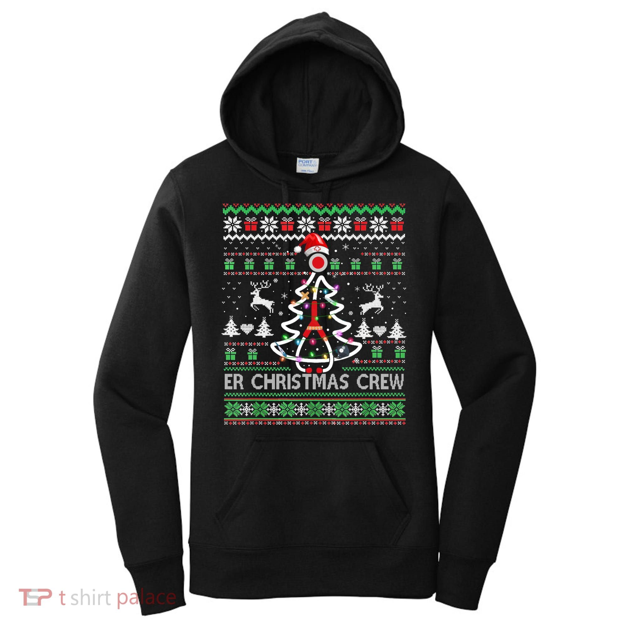 Er Nurse Christmas Crew Emergency Room Icu Nursing Squad Gift Women's Hoodie