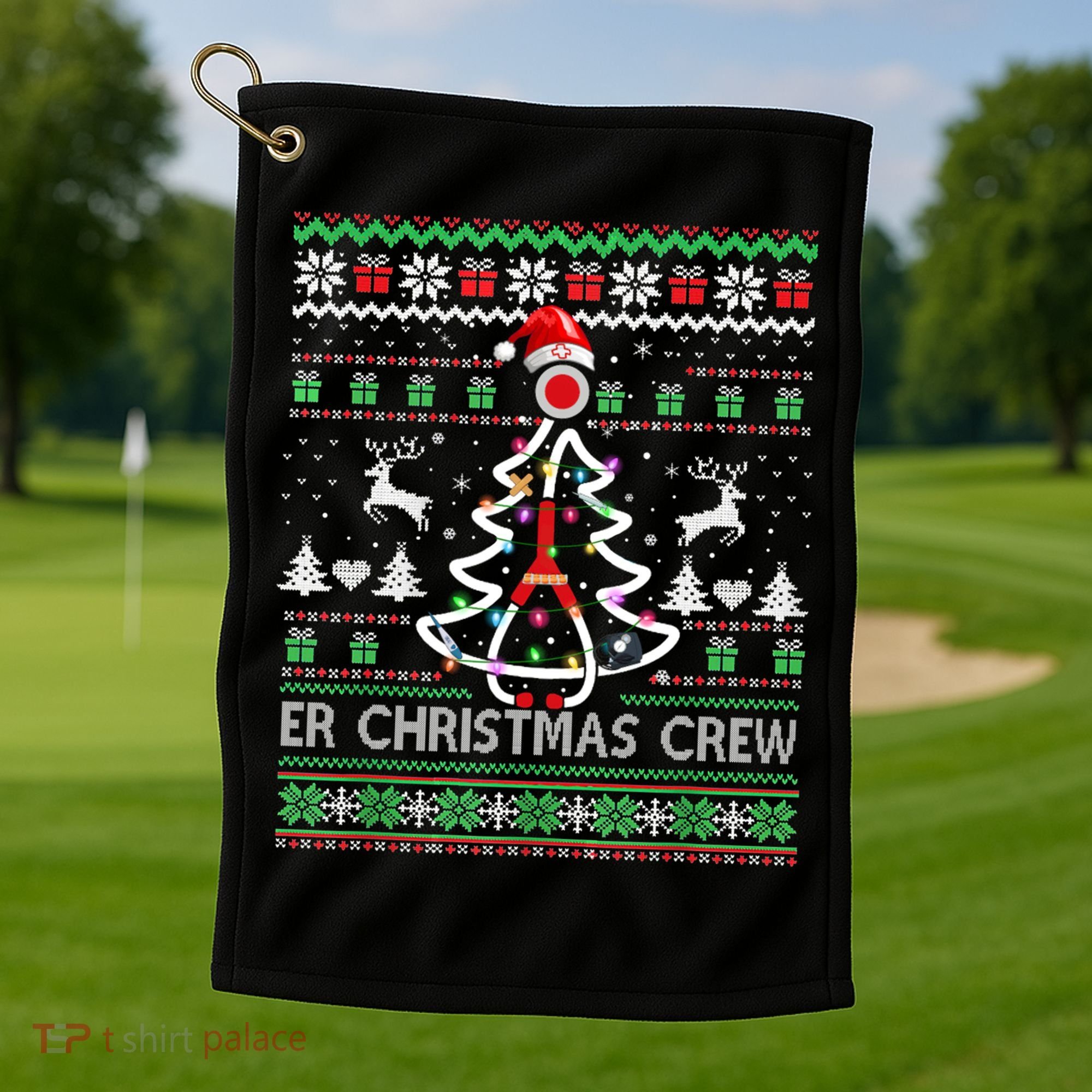Er Nurse Christmas Crew Emergency Room Icu Nursing Squad Gift Golf Towel