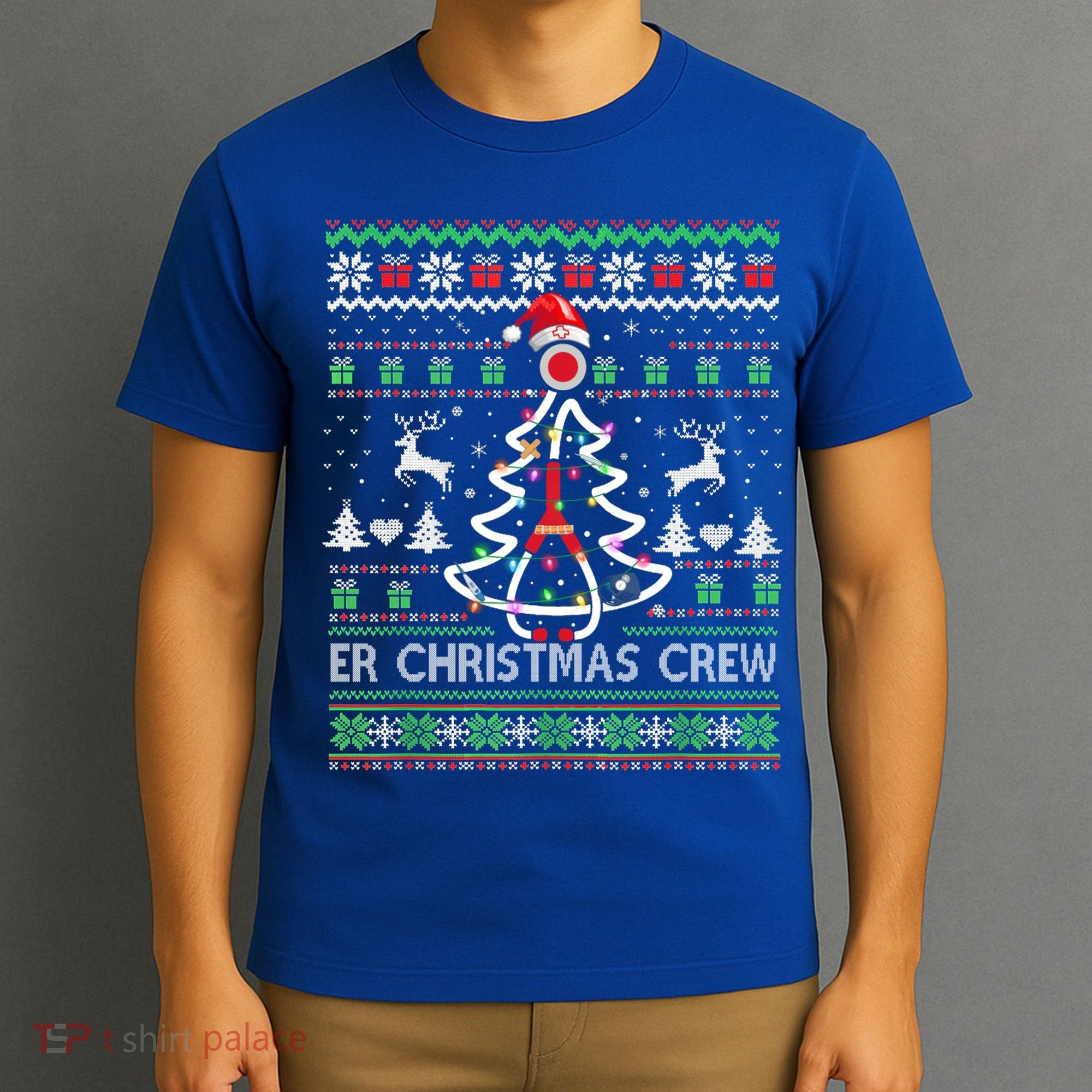 Er Nurse Christmas Crew Emergency Room Icu Nursing Squad Gift T-Shirt