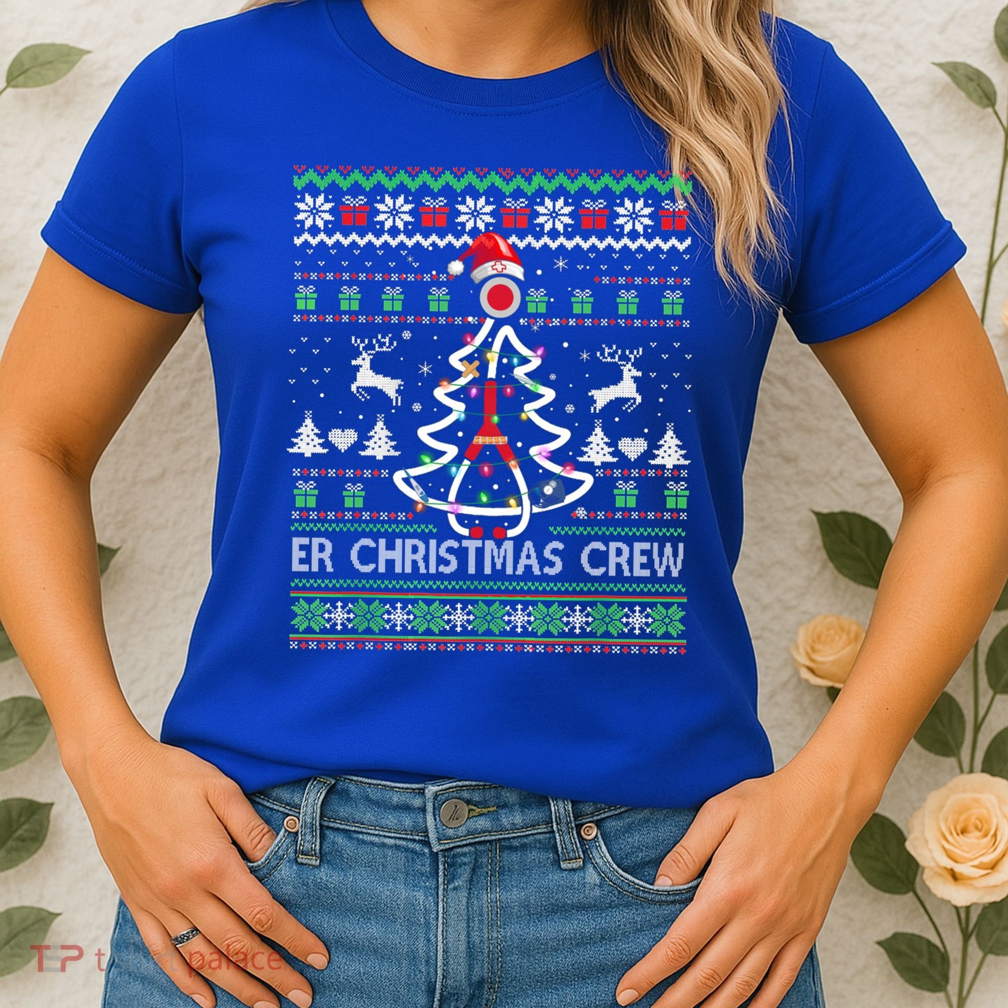 Er Nurse Christmas Crew Emergency Room Icu Nursing Squad Gift Women's T-Shirt