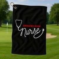 Er Nurse Clothing Gift Emergency Room Nurse Gift Golf Towel thumb 1