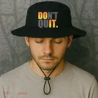 Encouraging Don't Quit Do it Bucket Hat thumb 2