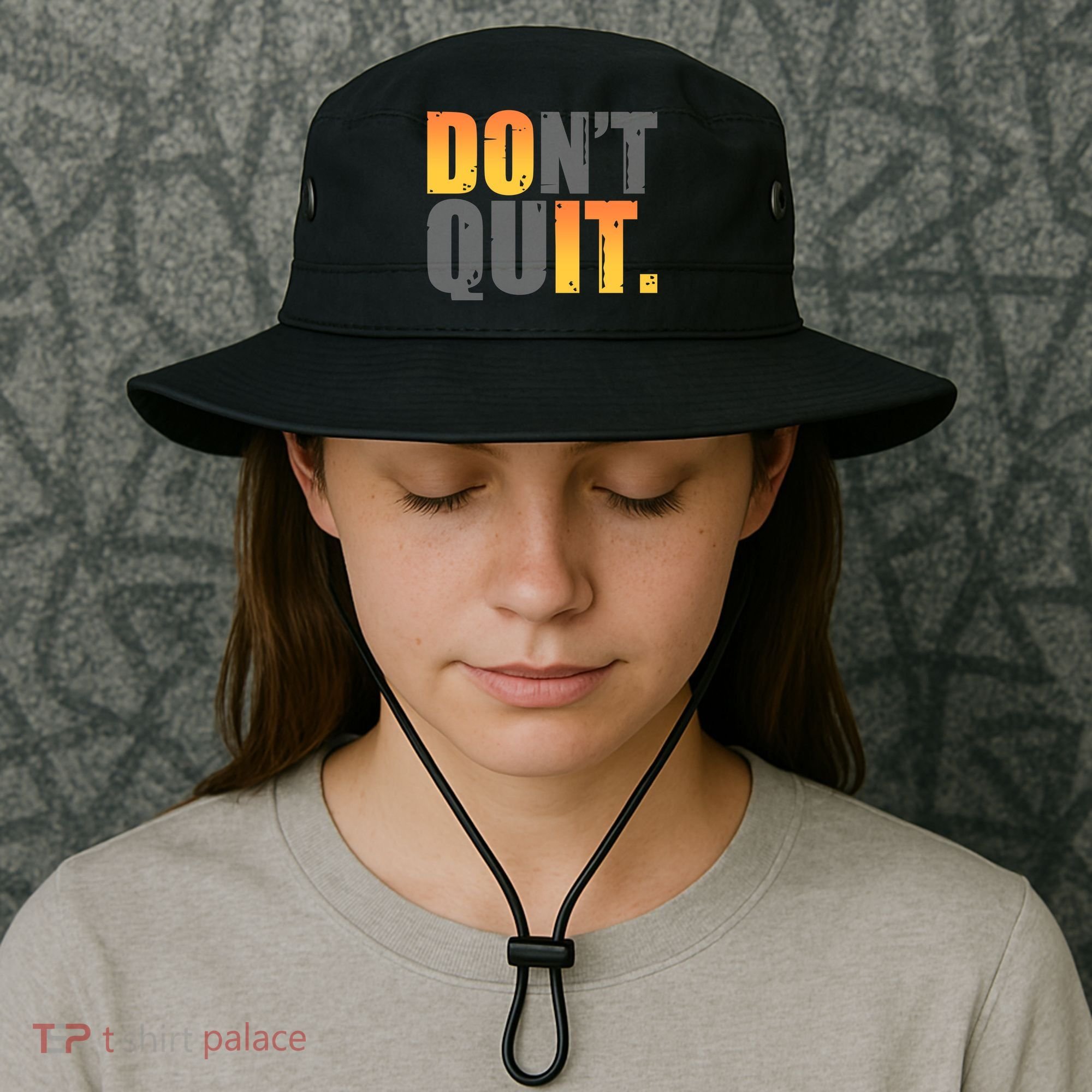 Encouraging Don't Quit Do it Bucket Hat