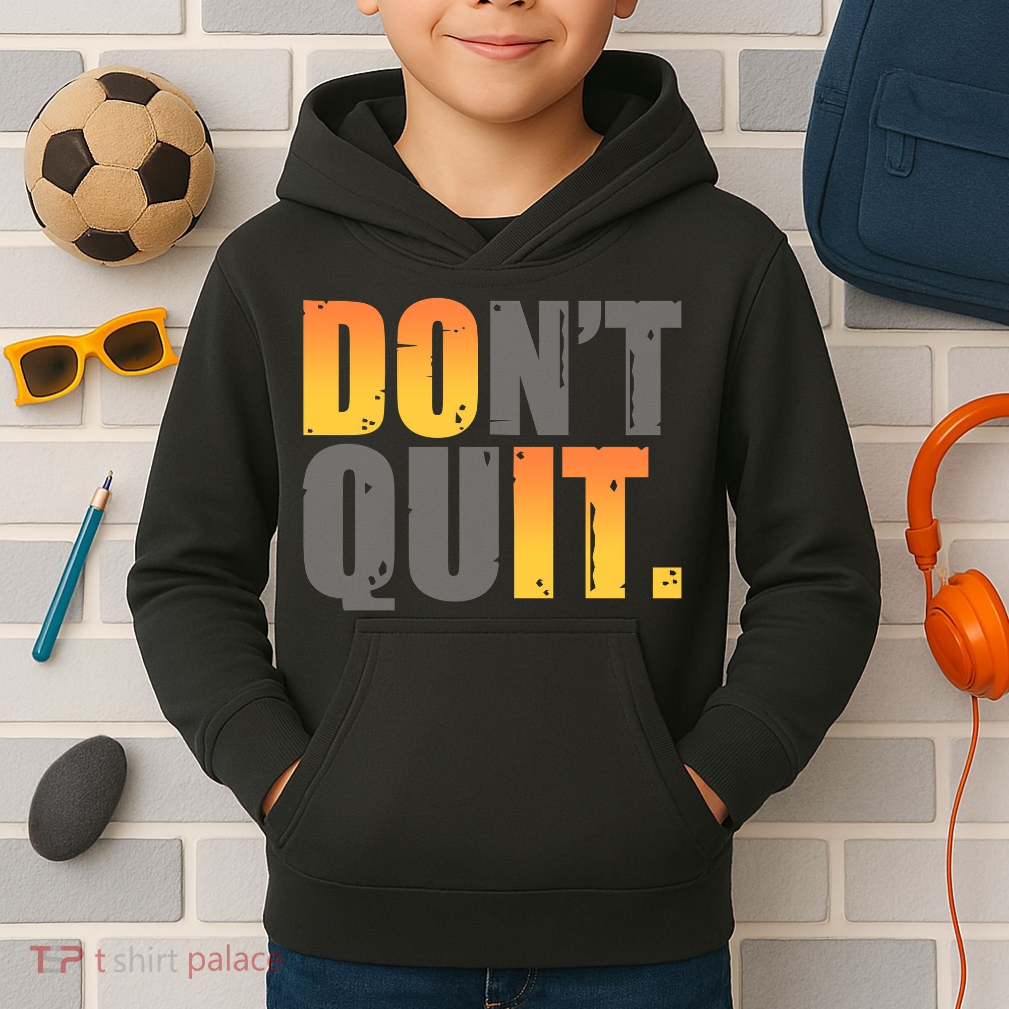 Encouraging Don't Quit Do it Kids Hoodie
