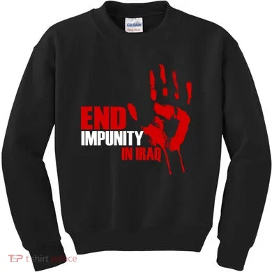 End Impunity In Iraq Kids Sweatshirt