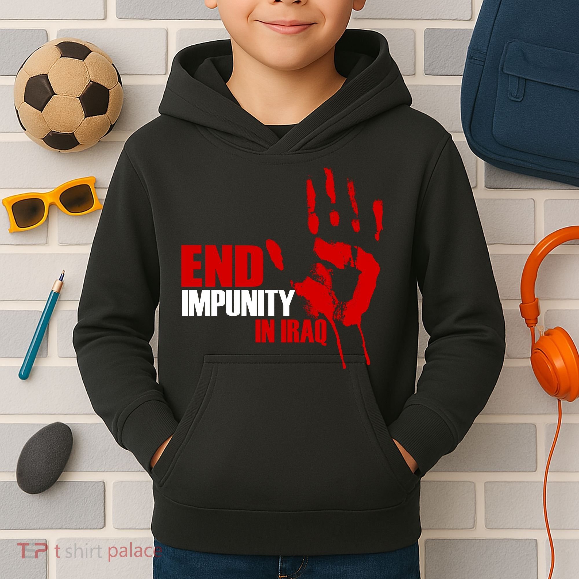 End Impunity In Iraq Kids Hoodie