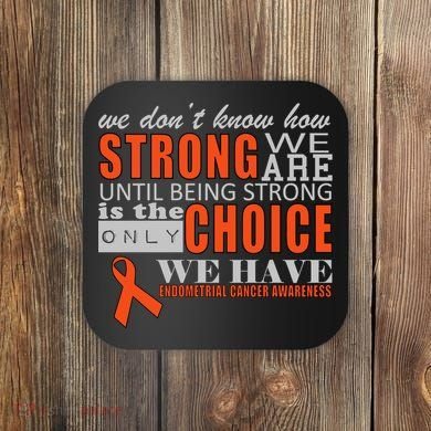Endometrial Cancer Awareness Coaster