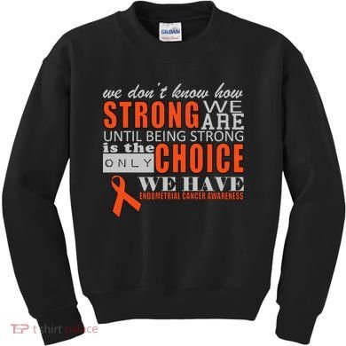 Endometrial Cancer Awareness Kids Sweatshirt