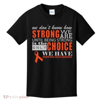 Endometrial Cancer Awareness Kids T-Shirt