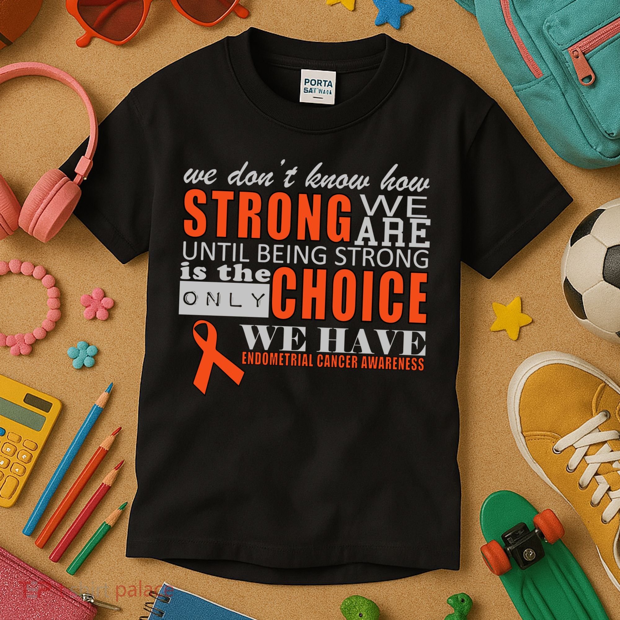 Endometrial Cancer Awareness Kids T-Shirt
