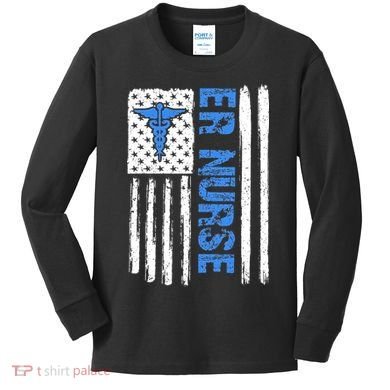 ER Nurse Emergency Room Nurse Kids Long Sleeve Shirt
