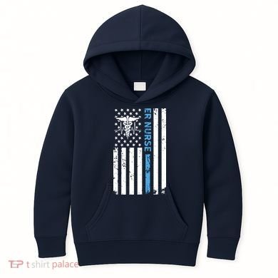 ER Nurse Funny Kids Hoodie