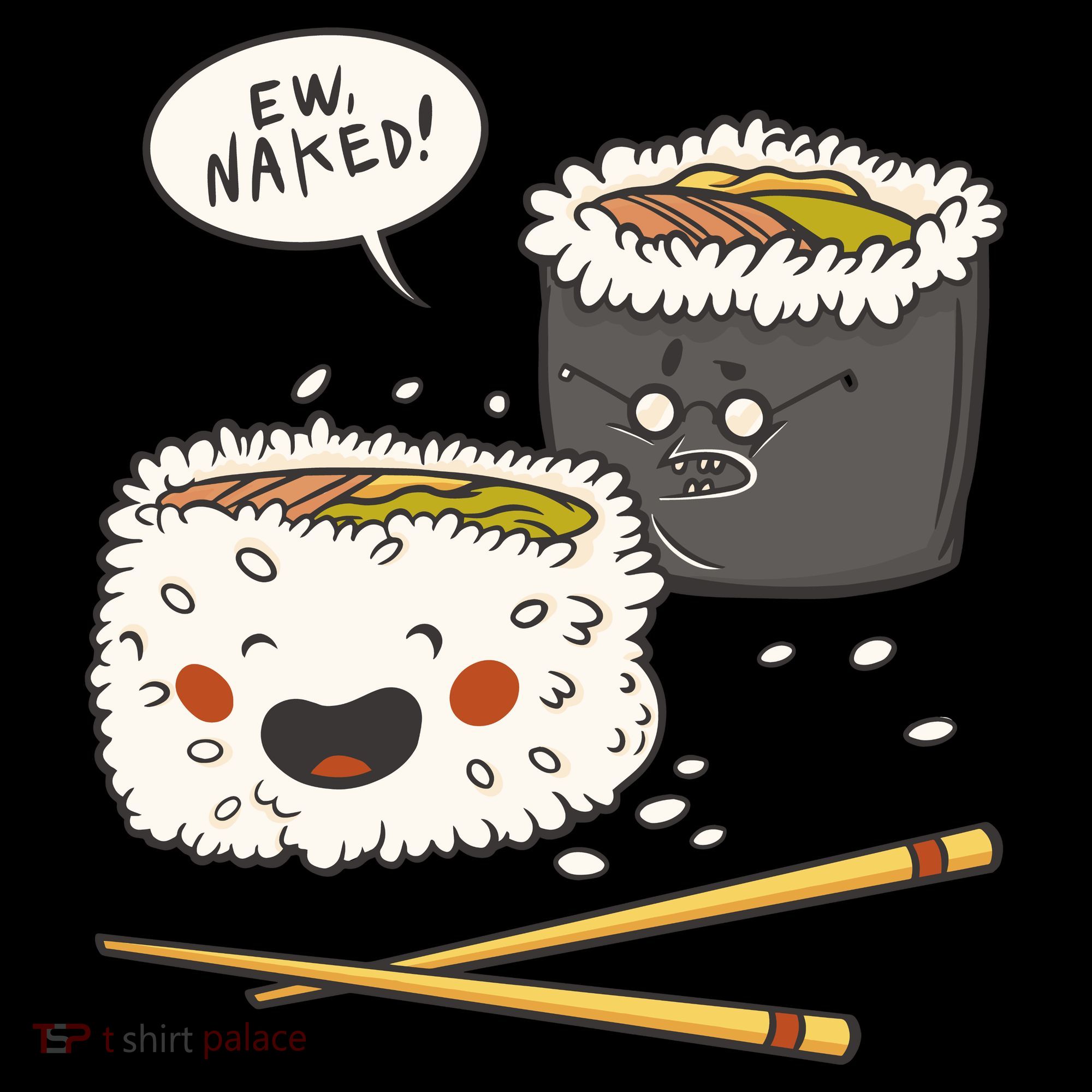 Ew Naked Funny Sushi Women's Hoodie