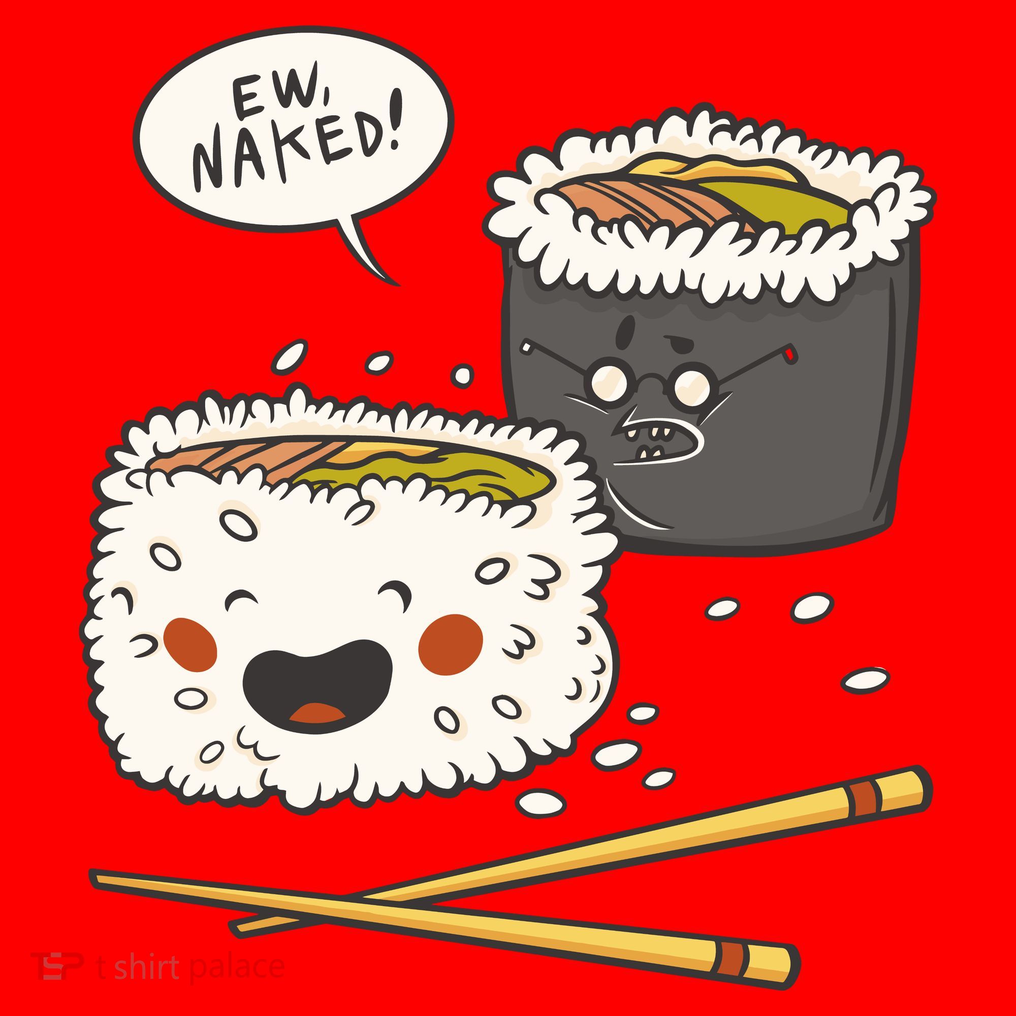 Ew Naked Funny Sushi Santa Hat