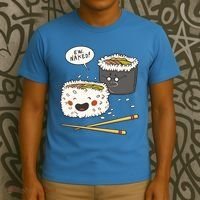 Ew Naked Funny Sushi T-Shirt thumb 3