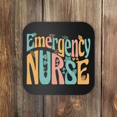 Emergency Nurse Groovy Coaster