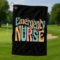 Emergency Nurse Groovy Golf Towel thumb 1