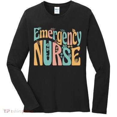 Emergency Nurse Groovy Women's Long Sleeve Shirt