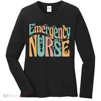 Emergency Nurse Groovy Women's Long Sleeve Shirt thumb 0