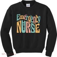 Emergency Nurse Groovy Kids Sweatshirt thumb 0