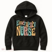 Emergency Nurse Groovy Kids Hoodie thumb 0