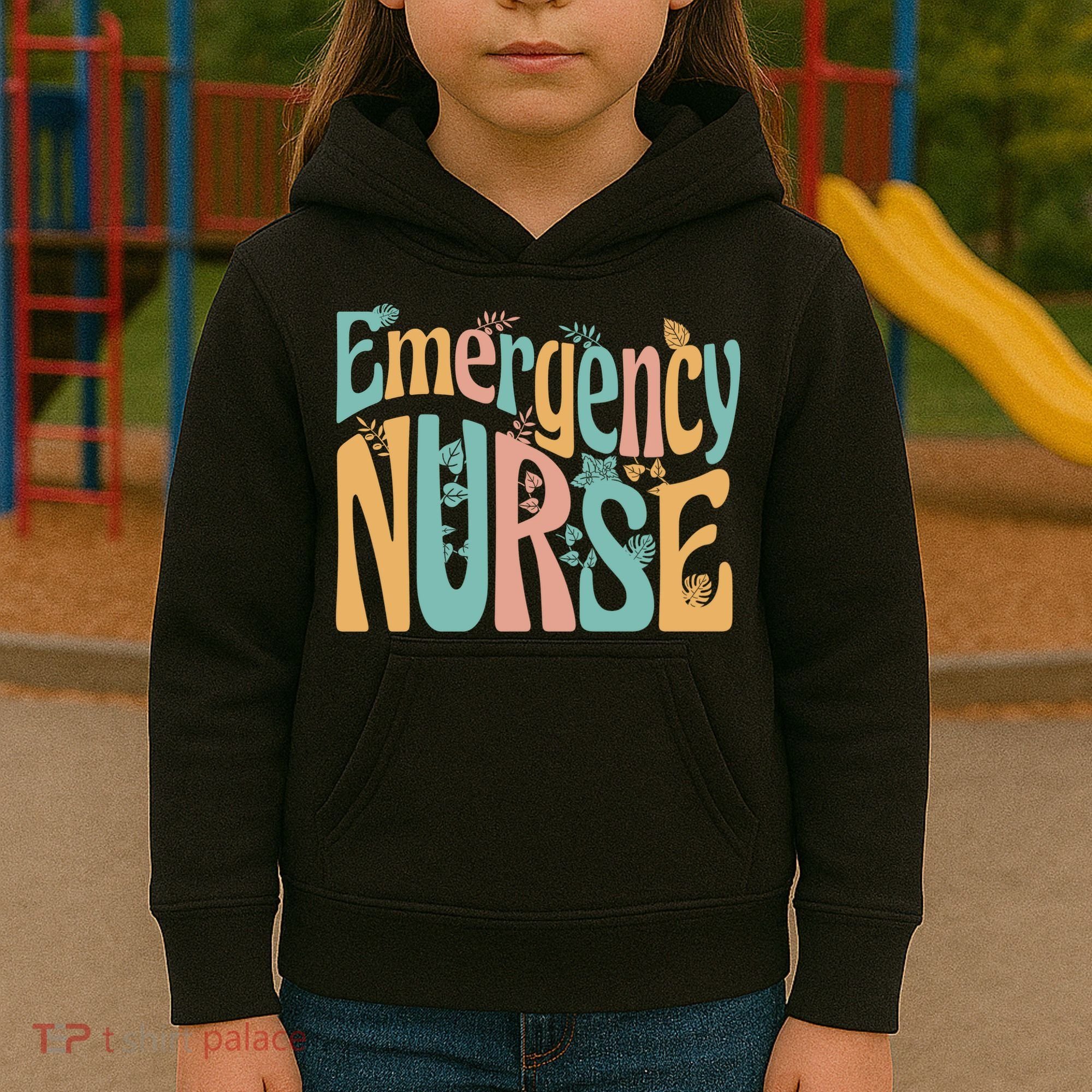 Emergency Nurse Groovy Kids Hoodie