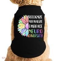 Embrace Neurodiversity Great Gift Rainbow Sunflower Adhd Autism Funny Gift Doggie Tank thumb 0