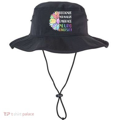 Embrace Neurodiversity Great Gift Rainbow Sunflower Adhd Autism Funny Gift Bucket Hat