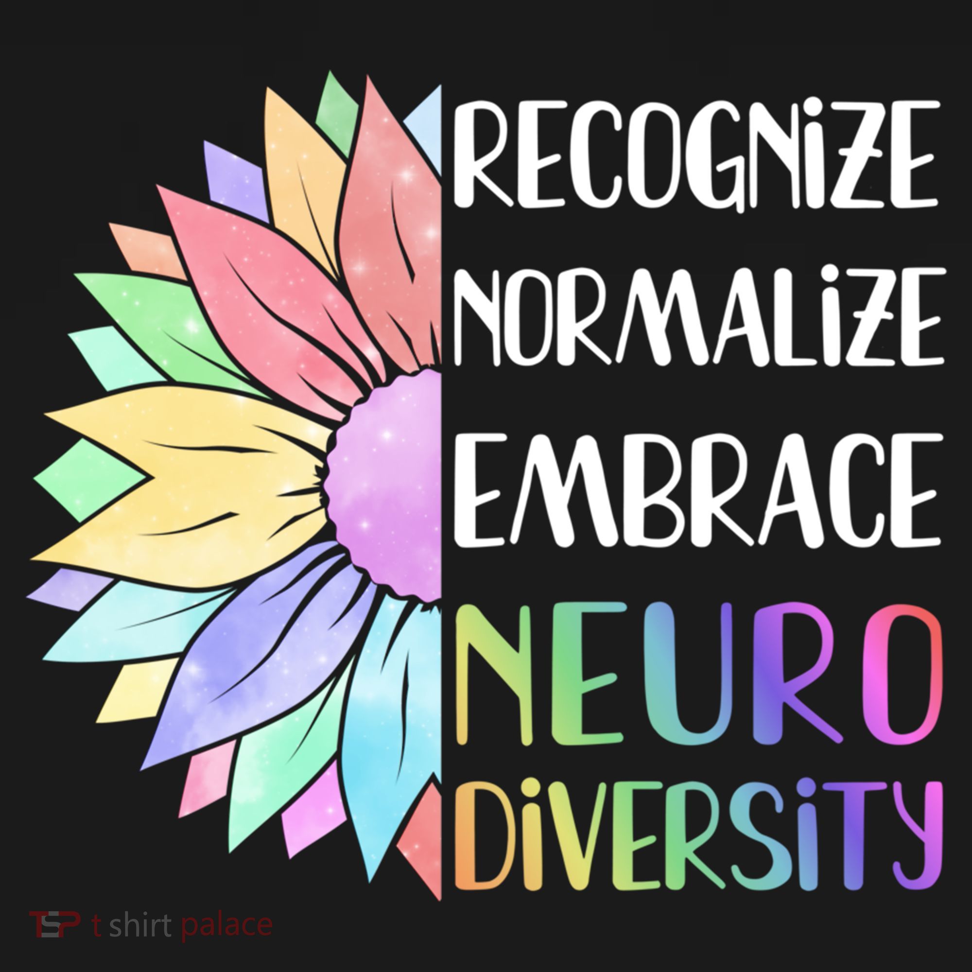 Embrace Neurodiversity Great Gift Rainbow Sunflower Adhd Autism Funny Gift Women's Hoodie