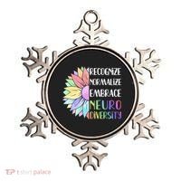 Embrace Neurodiversity Great Gift Rainbow Sunflower Adhd Autism Funny Gift Ornament thumb 0