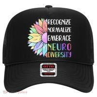 Embrace Neurodiversity Great Gift Rainbow Sunflower Adhd Autism Funny Gift Hat thumb 0
