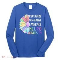 Embrace Neurodiversity Great Gift Rainbow Sunflower Adhd Autism Funny Gift Long Sleeve Shirt thumb 0