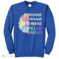 Embrace Neurodiversity Great Gift Rainbow Sunflower Adhd Autism Funny Gift Sweatshirt thumb 0