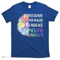 Embrace Neurodiversity Great Gift Rainbow Sunflower Adhd Autism Funny Gift T-Shirt thumb 0