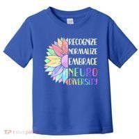 Embrace Neurodiversity Great Gift Rainbow Sunflower Adhd Autism Funny Gift Toddler T-Shirt thumb 0