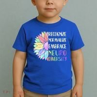 Embrace Neurodiversity Great Gift Rainbow Sunflower Adhd Autism Funny Gift Toddler T-Shirt thumb 2