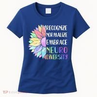 Embrace Neurodiversity Great Gift Rainbow Sunflower Adhd Autism Funny Gift Women's T-Shirt thumb 0