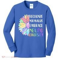 Embrace Neurodiversity Great Gift Rainbow Sunflower Adhd Autism Funny Gift Kids Long Sleeve Shirt thumb 0