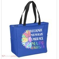 Embrace Neurodiversity Great Gift Rainbow Sunflower Adhd Autism Funny Gift Tote Bag thumb 2